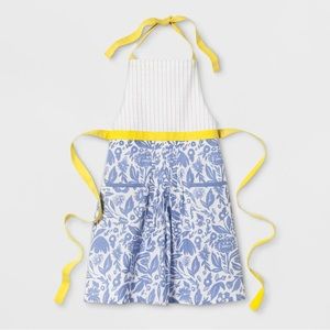 Opalhouse pleated apron cornflower blue and yellow (6 available)